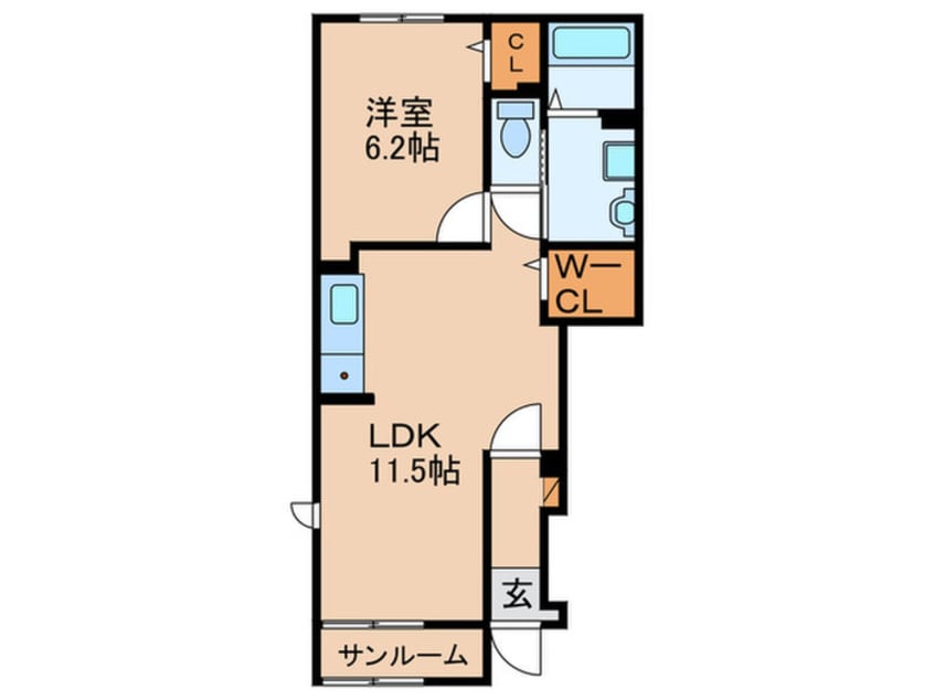 間取図 仮)Clair熊西
