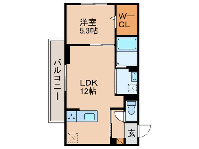 間取図 仮)D-ROOM本城東　A棟