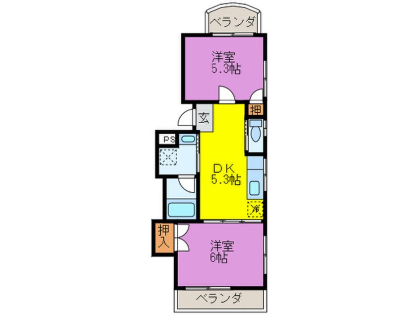 間取図 サンヒルズマンション