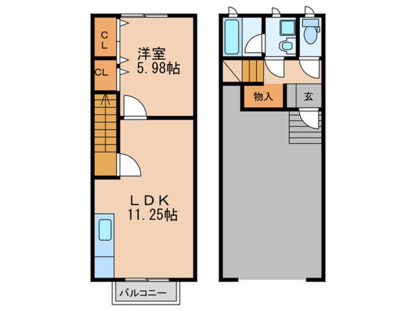 間取図 アウトリメッサＢ