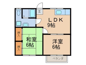 間取図 ハイツ中の原Ⅲ