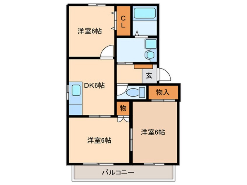 間取図 サクラハイムⅠ号館