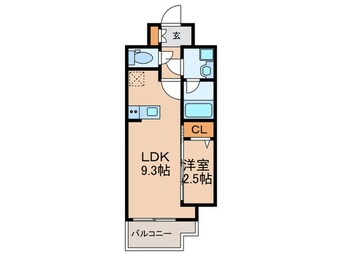間取図 ｸﾞﾗﾝﾌｫｰﾚ久留米駅ﾌﾟﾚﾐｱ（1205）