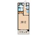 デスパシオ熊本 1Kの間取り