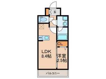 間取図 ｸﾞﾗﾝﾌｫｰﾚ久留米駅ﾌﾟﾚﾐｱ（1302）