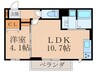 D-roomさんよう　A棟 1LDKの間取り