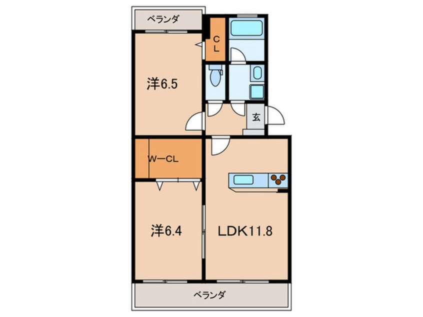 間取図 エクセルシティ門司Ｂ棟