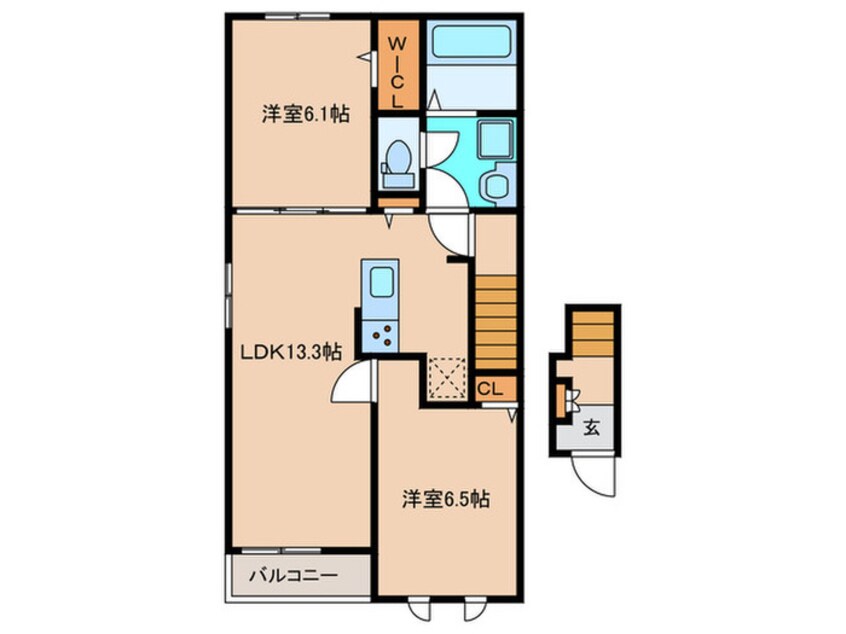 間取図 グランリヴァーｼﾞｭ宮司Ⅰ