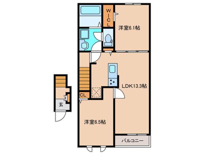 間取図 グランリヴァーｼﾞｭ宮司Ⅰ