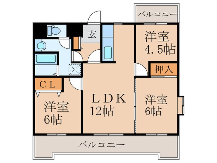 間取り図 リファレンス県立大前Ⅱ