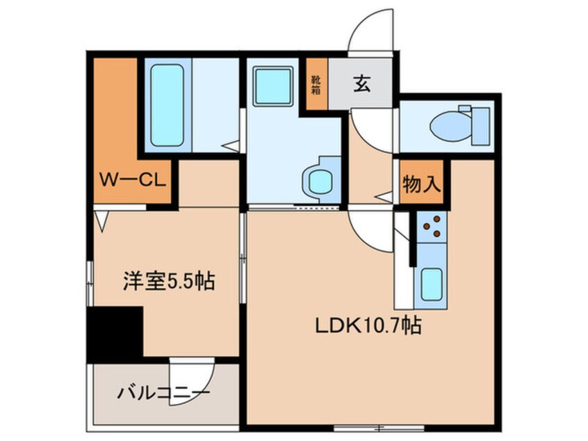 間取図 AP L-tage西新