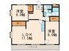 ビレッジ中尾 2LDKの間取り