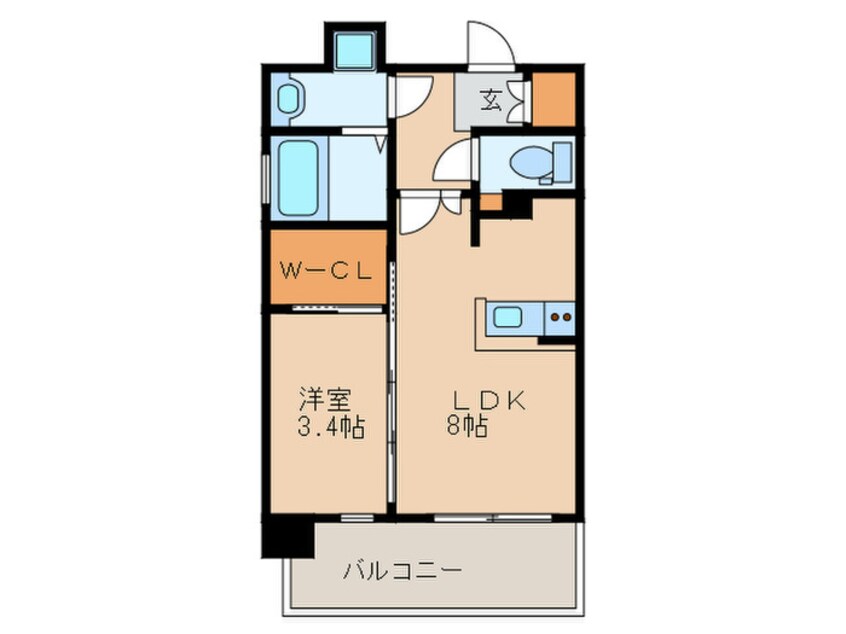 間取図 ﾈｽﾄﾋﾟｱ大濠公園駅前Ⅱ（1002）