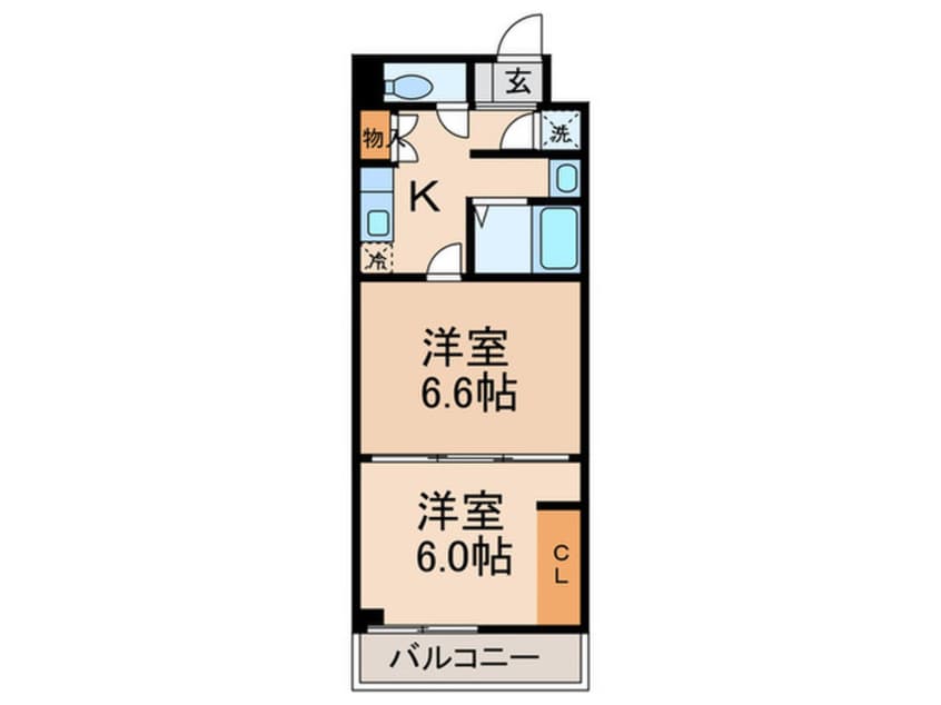 間取図 ユニティ美野島