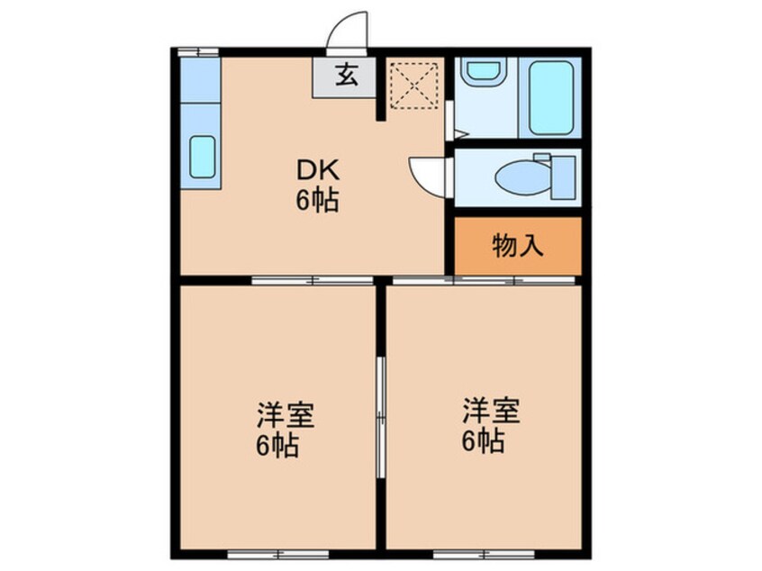 間取図 コスモハイツ城山B棟