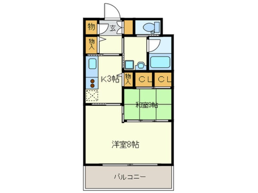 間取図 エンクレストベイ天神東(1001)