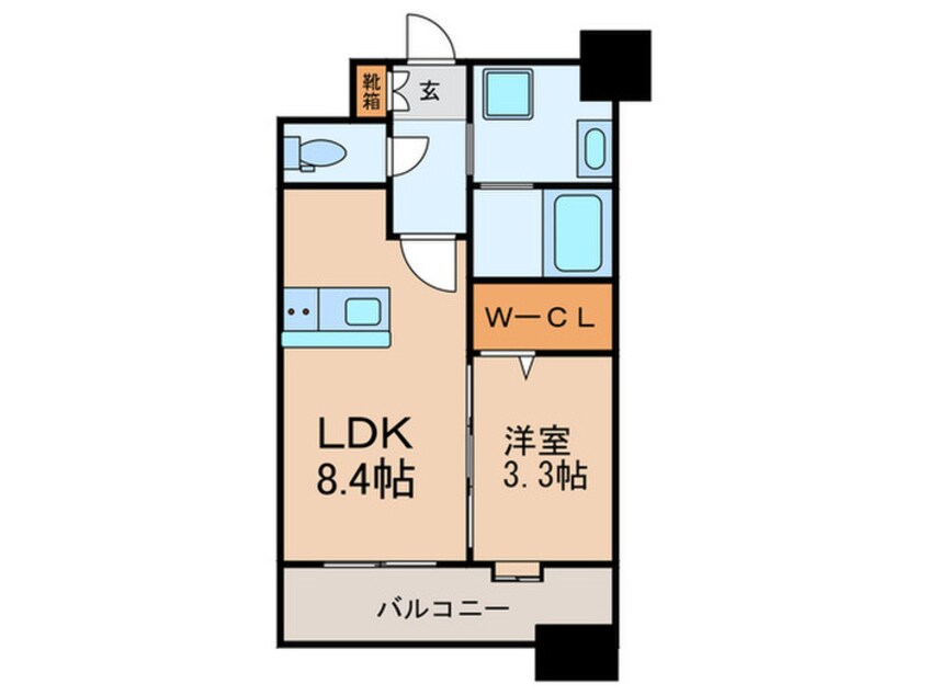 間取図 エンクレスト博多駅東Ⅱ（307）