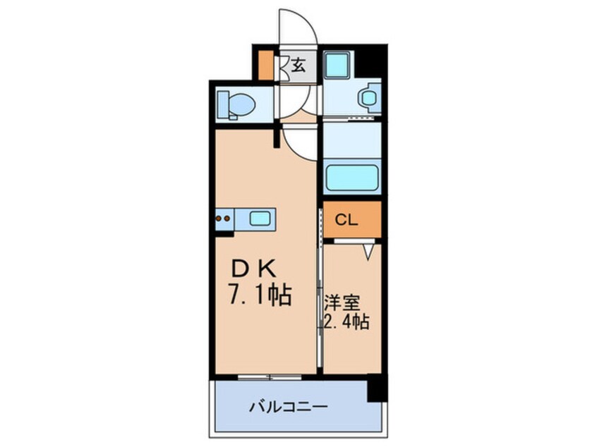 間取図 ｴﾝｸﾚｽﾄ天神ＬＩＮＫ（907）