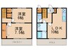 コーポひまわり 2LDKの間取り