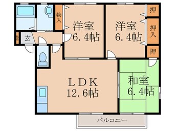 間取図 オー・ボアパティールⅡ　A棟