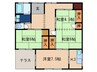 鞍手町棟割 4Kの間取り