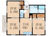アリッサムＫ　Ａ 3DKの間取り