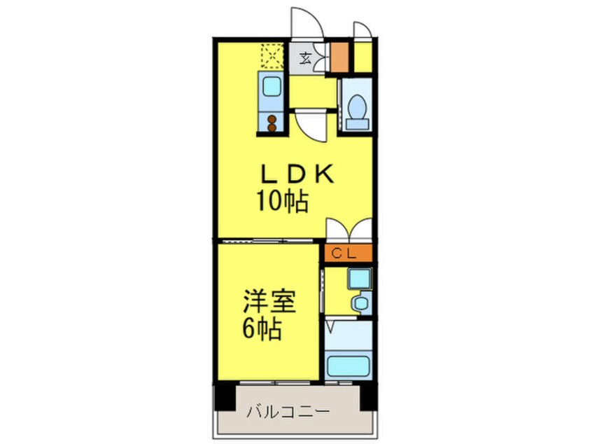 間取図 レジディア薬院大通