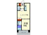レジディア薬院大通 1LDKの間取り