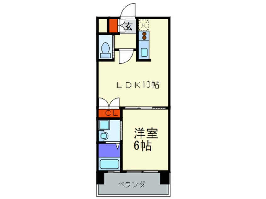 間取図 レジディア薬院大通