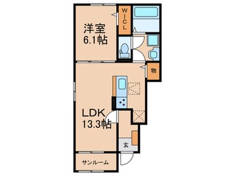 間取図 仮）アリビオ５８