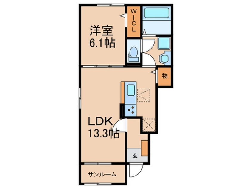 間取図 仮）アリビオ５８