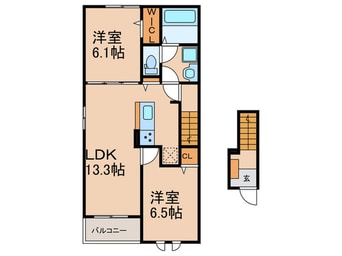 間取図 仮）アリビオ５８
