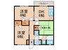 フローラ星ヶ丘 3DKの間取り
