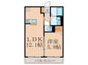 ミネール新入 1LDKの間取り
