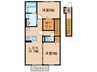 コスモ木屋瀬　A棟 2LDKの間取り