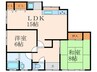 霧ｹ丘戸建 2LDKの間取り