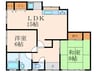 霧ｹ丘戸建 2LDKの間取り