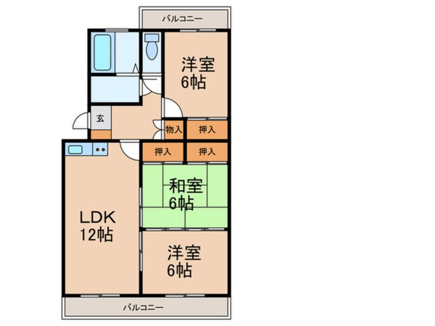間取図 レジデンス竹下