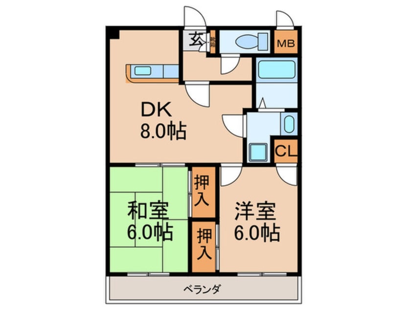 間取図 リバーサイド多の津