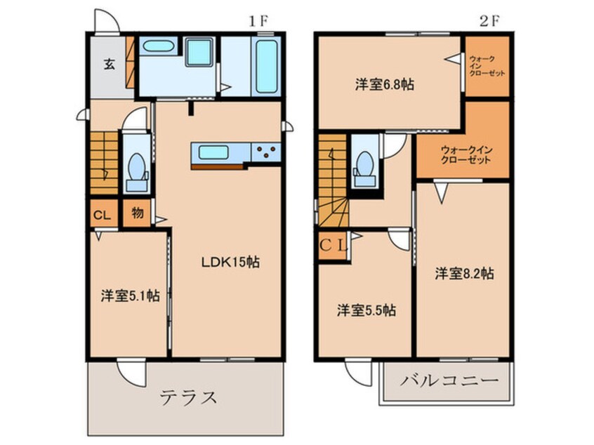 間取図 D‐ｒｏｏｍ小笹Ⅱ