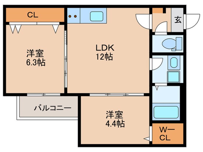 間取り図 クリーク姪浜