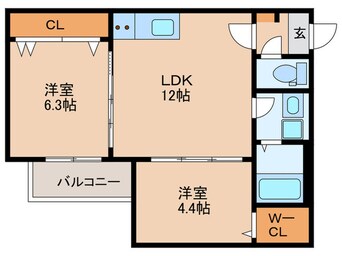 間取図 クリーク姪浜