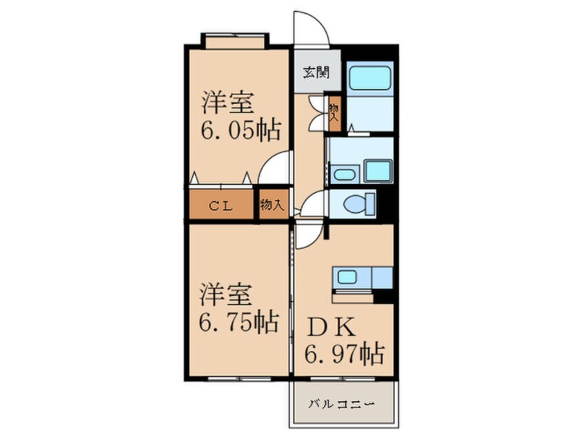 間取図 レインボ－ピ－ク