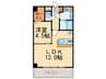 ＫＤＸレジデンス天神東Ⅱ 1LDKの間取り