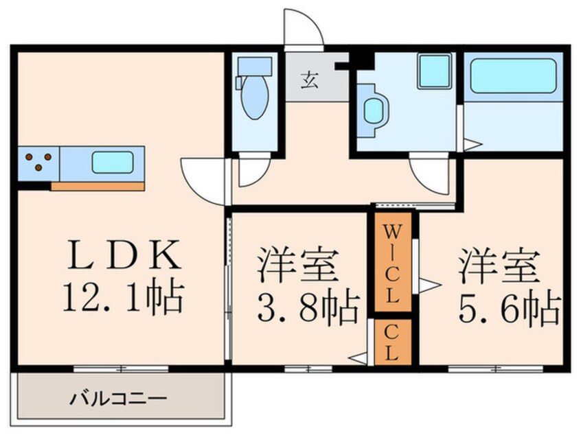 間取図 仮)アザレア熊本