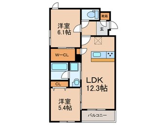 間取図 仮)U residence東比恵
