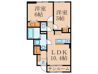 間取図 ロータス川宮２