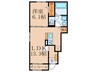 ロータス川宮３ 1LDKの間取り