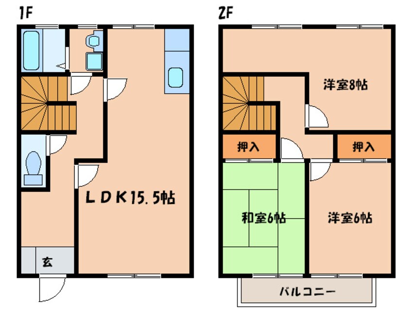 間取図 シャトル谷　Ｂ棟