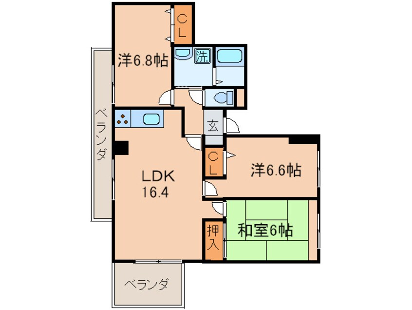 間取図 ひまわりハイツ日の出